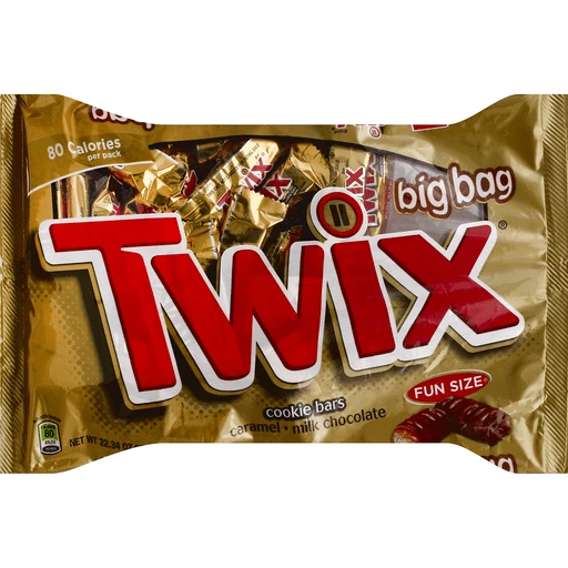 Twix Cookie Bars, Caramel, Milk Chocolate, Fun Size, Big Bag, Shop