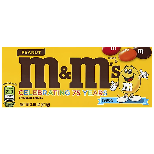 M&M's Chocolate Candies, Peanut 3.1 oz, Chocolate