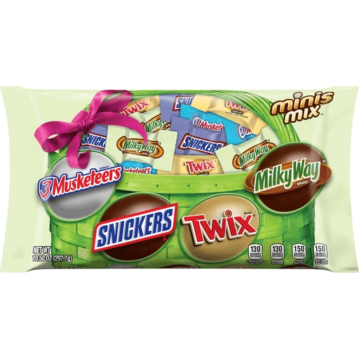 TWIX, SNICKERS, MILKY & 3 MUSKETEERS Chocolate Size Easter Candy Variety Mix, 10.5-Ounce Bag | Chocolate | Superlo Foods