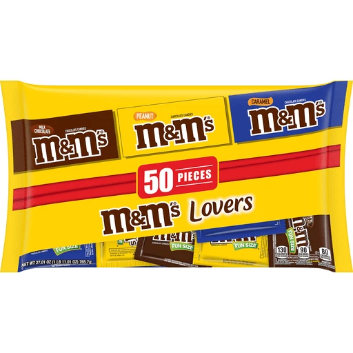 M&M's Milk Chocolate Candy Fun Size Packets Bulk Bags, Men's, Size: 1 lb Bag