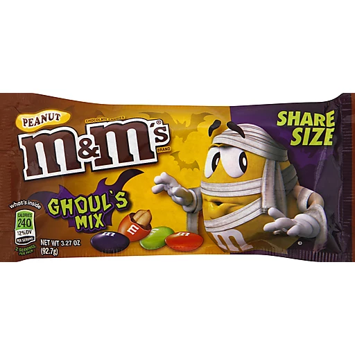 M&M's Peanut Milk Chocolate Ghoul's Mix Share Size Halloween Candy