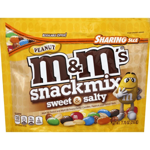 M & M Snack Mix, Milk Chocolate, Sweet & Salty, Packaged Candy