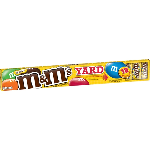 M&M'S Peanut Chocolate Candy Yard-long Christmas Gift Box, 1.74