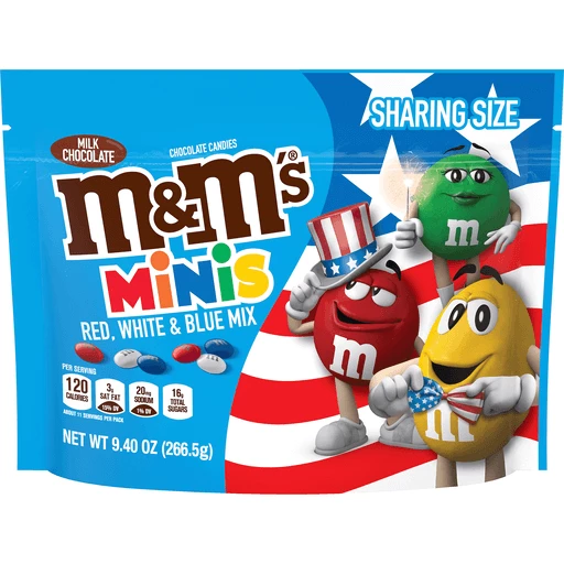 M&M's Milk Chocolate Minis Candy 18 Oz Family Size Bag Bulk Candy Bag, 18 Oz