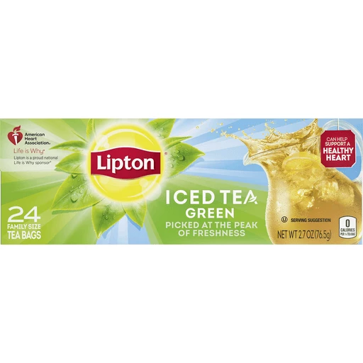 Lipton Iced Tea Family Size Bags, count Green | Cannata's