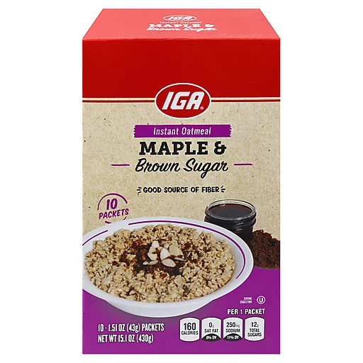Cream of Wheat Maple Brown Sugar Instant Hot Cereal, Kosher, 10