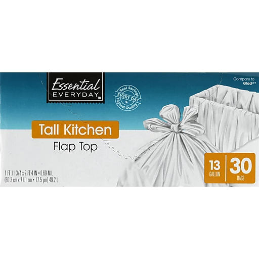 Essential Everyday Kitchen Bags 30 ea, Trash Bags