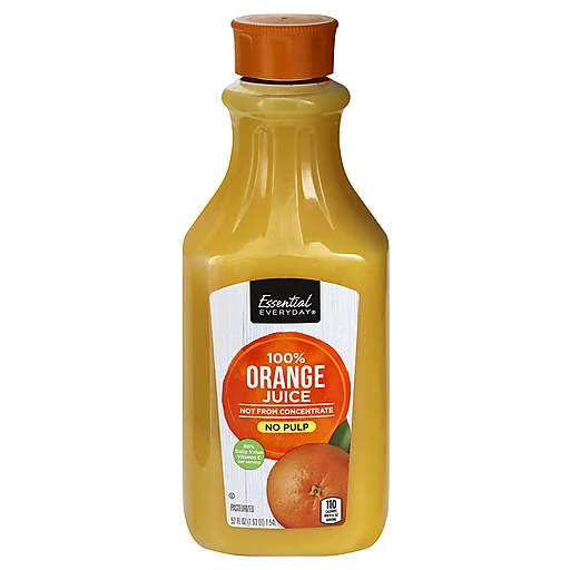 Essential Everyday 100 Juice Orange No Pulp Orange Shop N Save