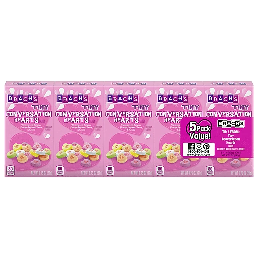 Brach's Candy, Conversation Hearts, Tiny, 4 Pack Value 4 ea, Shop