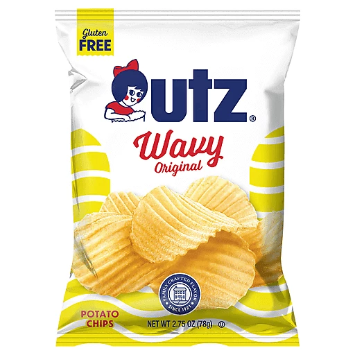 krassen Installeren Uitdaging 2.75 oz Utz Wavy Original Potato Chips | Shop | Food Country USA