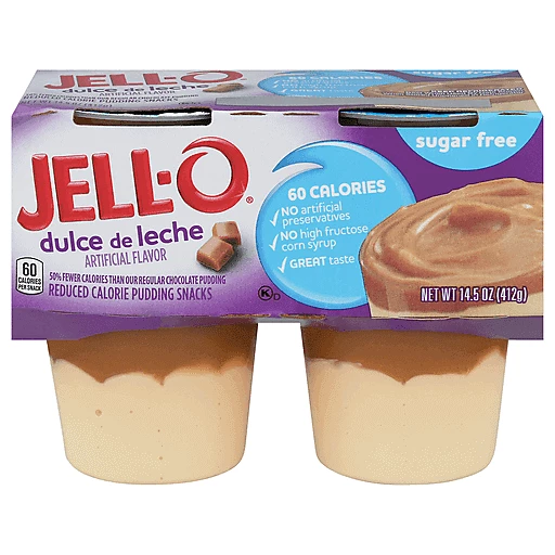 Jell-O Pudding Snacks, Reduced Calorie, Dulce de 14.5 ea Pudding Gelatin | Breaux Mart