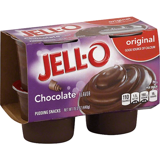 Jell-O Chocolate Flavor Pudding Snacks 2 | Pudding & Gelatin | Houchens Market Place