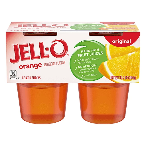 JELL-O Original Gelatin Snacks 13.5 | Refrigerated Jello & Lees