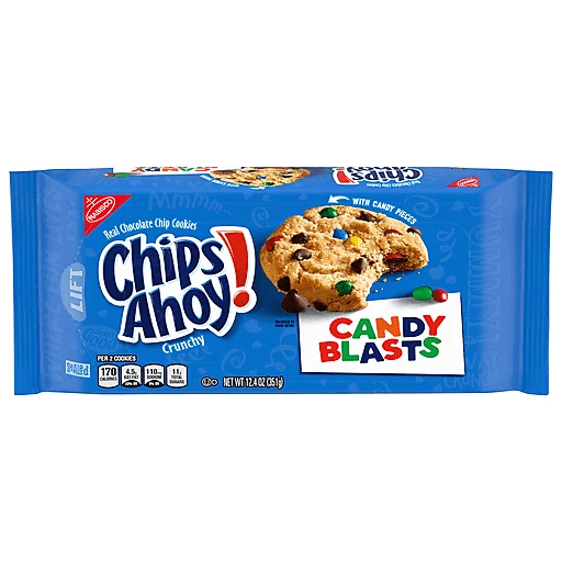 Chips Ahoy! Chocolate Chip Cookies, Candy Blasts, Crunchy 12.4 Oz