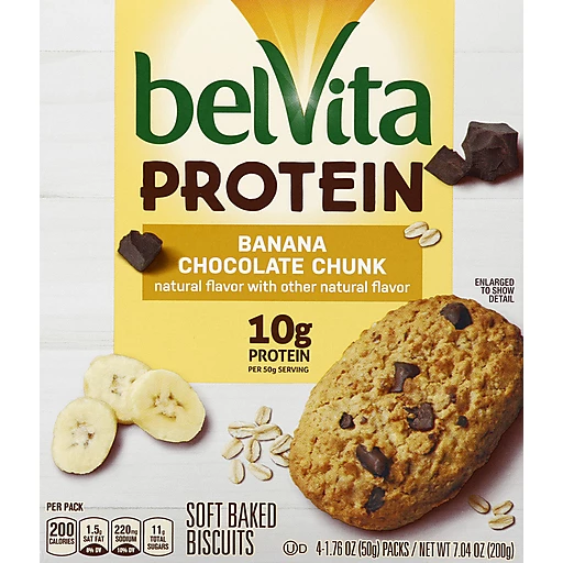 belVita Soft Baked Oats & Chocolate Breakfast Biscuits, 5 Packs (1 Biscuit  Per Pack), Snack Bars, Fruit Snacks & Pudding