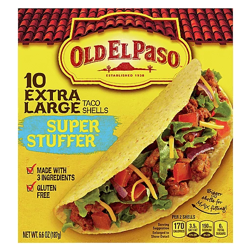 Old El Paso Taco Shells, Extra Large 6.6 oz | Hispanic | Sullivan's Foods