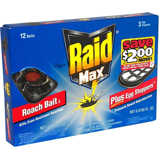 Raid Roach Bait V Plus Egg Stoppers 1 Ea, Pest Control