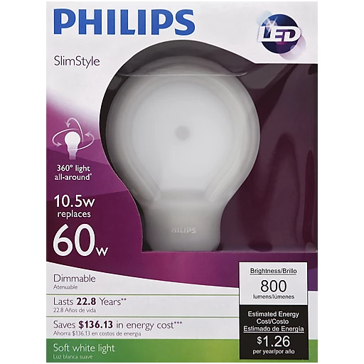 licentie hybride nikkel Philips Light Bulb, Soft White, LED, 10.5 Watts | Shop | Brooklyn Harvest  Markets