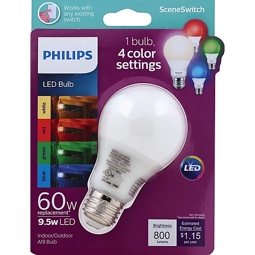 Philips SceneSwitch Bulbs, LED, White, 9.5 Watts | Shop | Bassett's Market
