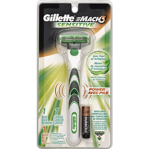 visueel onstabiel sterk Gillette Mach3 Sensitive Razor, Power | Reusable Razors & Blades | Festival  Foods Shopping