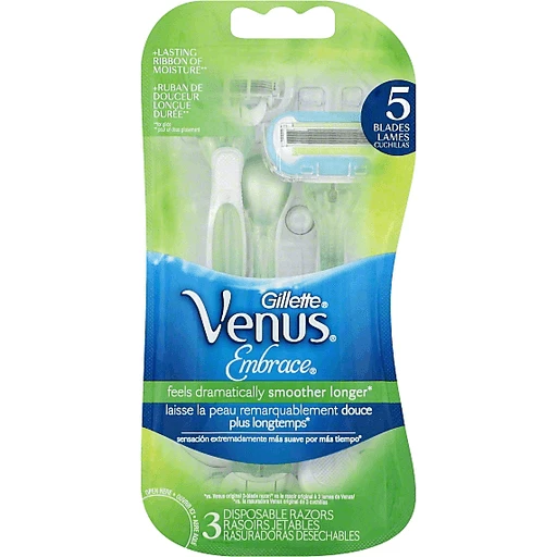 rechtop verbannen Uitgaan Gillette® Venus® Embrace Disposable Razors 3 ct Carded Pack | Disposable  Razors | Brooklyn Harvest Markets