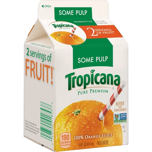 tropicana orange juice pulp
