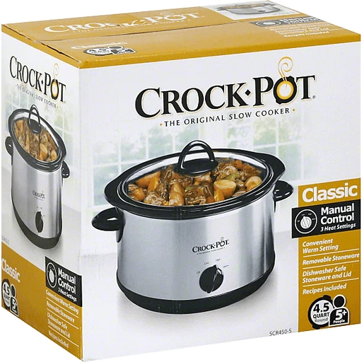 Crock Pot Slow Cooker, 4.5 Quart Round, Classic Appliances | Edwards Cash Saver