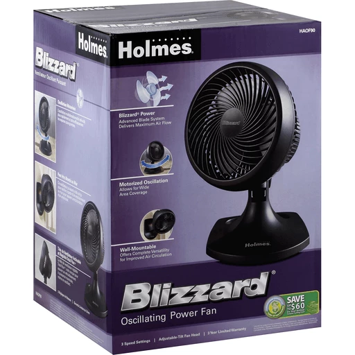Holmes Blizzard Fan, Oscillating Power | & Kitchen | Bassett's Market