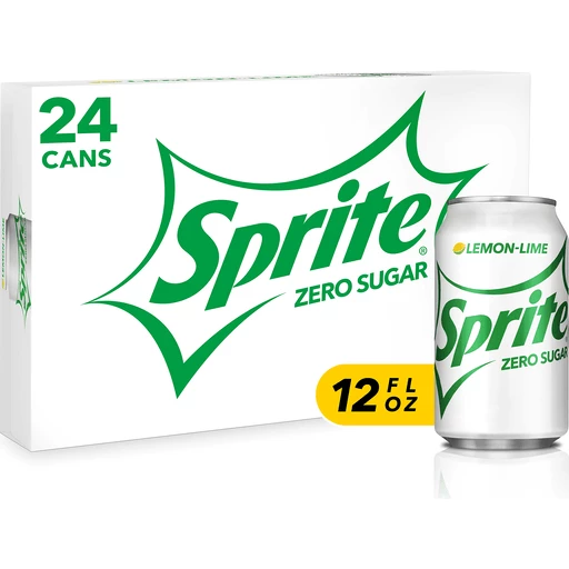 Sprite Zero Sugar Cans, 12 Fl Oz, 24 Pack, Diet