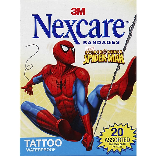 Nexcare Bandages, Tattoo, Waterproof, Marvel Spider-Sense Spider-Man | Tape  & Gauze | Ingles Markets