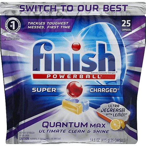  Finish Quantum Ultimate Clean & Shine, Dishwasher Detergent  Tablets : Health & Household