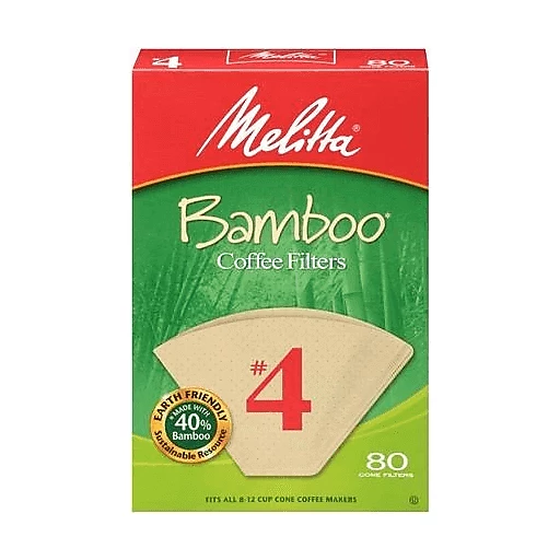 Melitta Coffee Filters, Bamboo, No. 4 80 ea, Filters