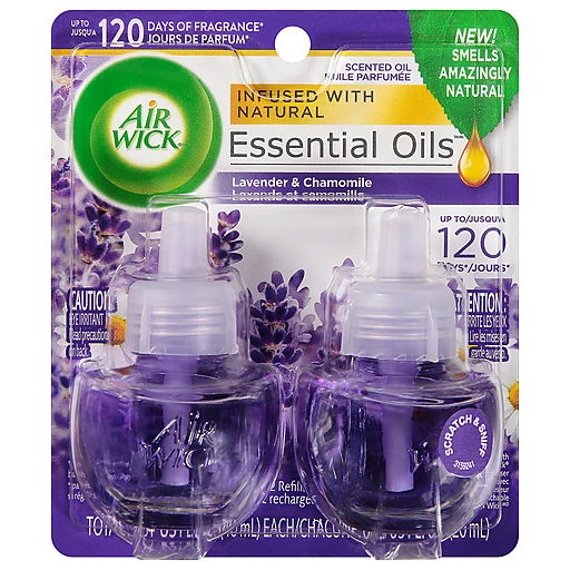 Air Wick Essential Oils Lavender & Chamomile Scented Oil Refills 2