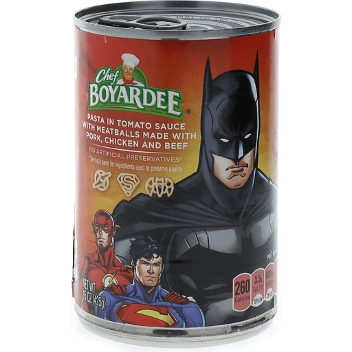 Chef Boyardee Pasta, in Tomato Sauce, Justice League | Canned Pasta | Tom's  Food Markets