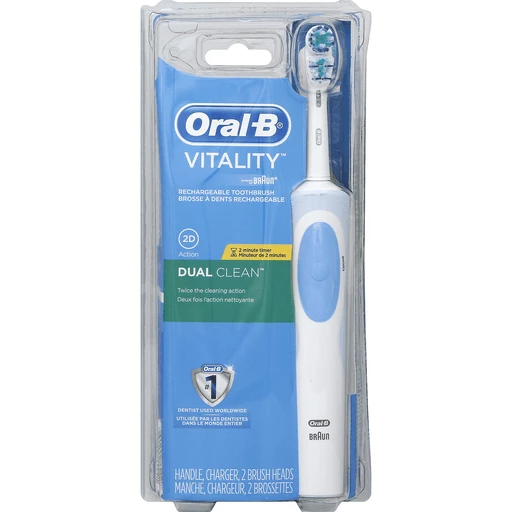 Oral B Vitality Toothbrush, Rechargeable, Dual Clean, Oral Care
