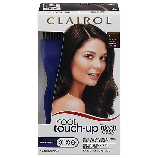 Clairol Root Touch Up By Nice' N Easy Dark Brown 4 Permanent Hair Color 1  Ea Box | Hair Coloring | Russ's Market