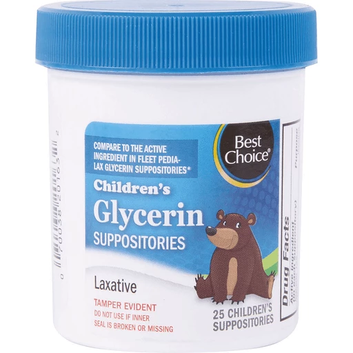 Quality Choice Pediatric Glycerin Suppositories Laxative Relief 25 Ct Each  (2 Pack)