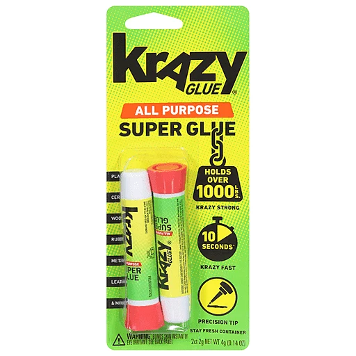 Krazy Glue Super Glue, All Purpose 2 ea, Tools & Repair