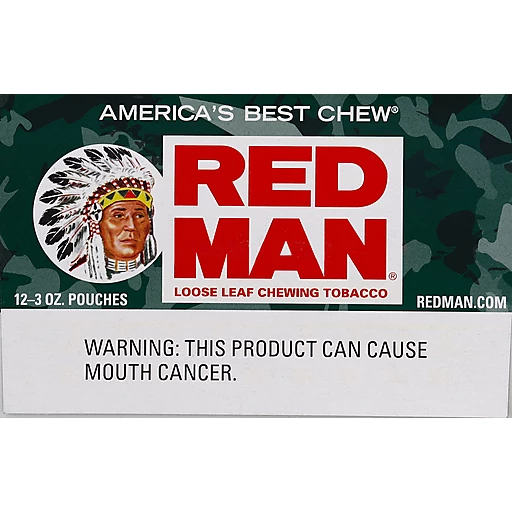 Et hundrede år Til fods del Red Man RED MAN CHEW TOBACCO BOX 12CT 3 OZ | Tobacco | Carlie C's