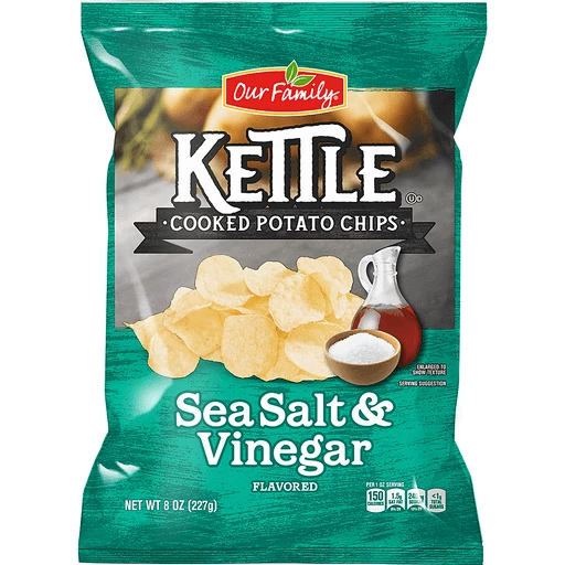 Sea Salt & Vinegar Kettle Cooked Potato Chips Our Family