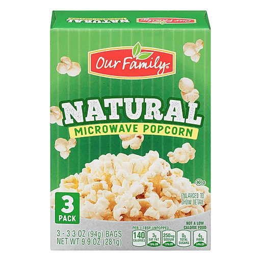 Our Family 3 Pack Natural Popcorn 3 Ea Popping Corn | D&W Fresh
