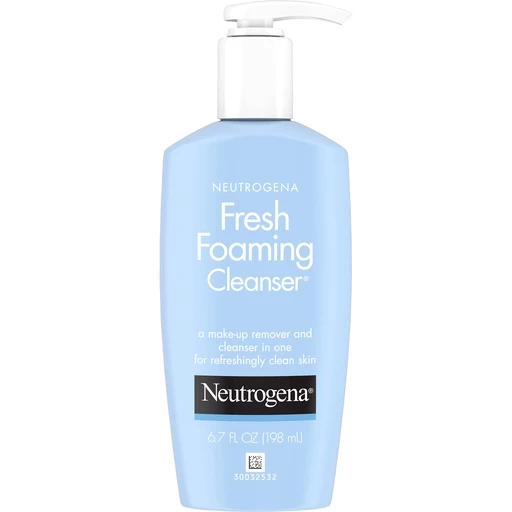 Neutrogena Fresh Foaming Gentle Daily Facial Cleanser & Makeup Remover, Soap Free, Removes Dirt, Oil Waterproof Makeup, Non-Comedogenic & Hypoallergenic, 6.7 fl. oz | Cleansers | Walt's Centers