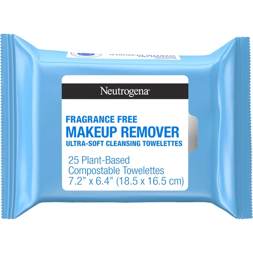 Neutrogena Fragrance Makeup Remover Face Daily Facial Cleansing Towelettes For Waterproof Makeup, Dirt & Oil, Gentle, Alcohol & Fragrance Free, 100% Plant Fibers, 25 Ct | Shop | Bigley Piggly Wiggly