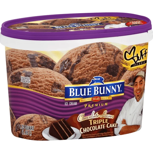 Blue Bunny Ice Cream, Premium, Chocolate Lovers Triple Chocolate Cake |  Cheese | Festival Foods Shopping