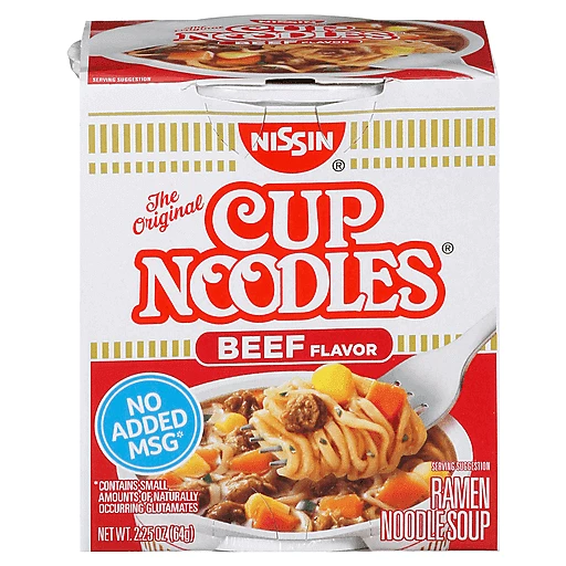 Nissin Ramen Noodle Soup, Beef Flavor 2.25 Oz, Bouillon, Stocks & Broths