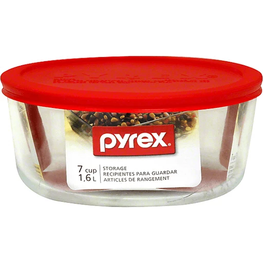 Pyrex Simply Store Glass Storage, 7 Cup Plastic Containers Food Market