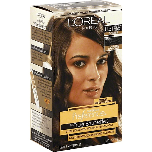 Superior Preference Les True Brunettes Hair Color, Cooler, Ultra Light  Natural Brown UL51 | Hair & Body Care | Festival Foods Shopping