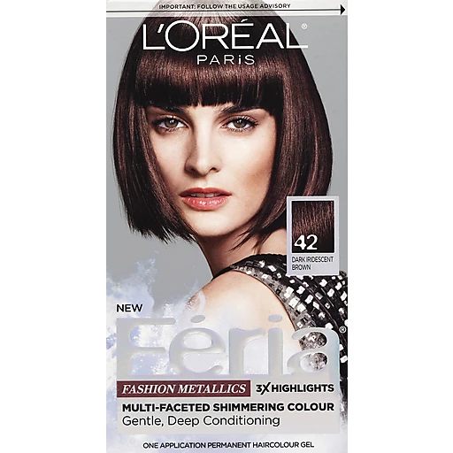 L'Oreal Paris Feria Multi-Faceted Shimmering Permanent Hair Color, 42  Chrome Plum (Dark Iridescent Brown), 1 kit | Shop | Remke Markets