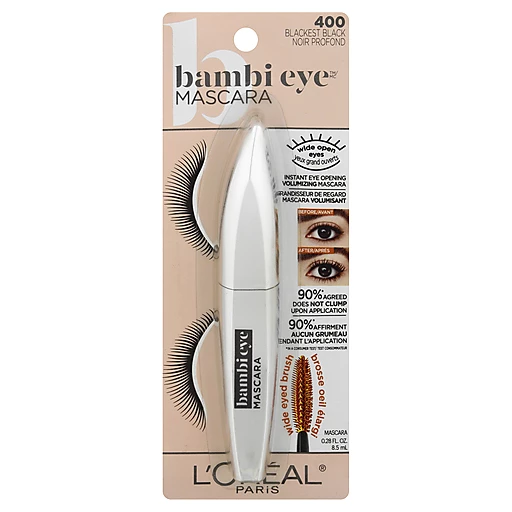 Rektangel afbryde scramble Loreal Bambi Eye Blackest Black 400 Mascara 0.28 oz | Cosmetics | King Cash  Saver
