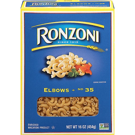 Ronzoni Elbow Macaroni , #35, | Domestic Pasta | Big Y Foods